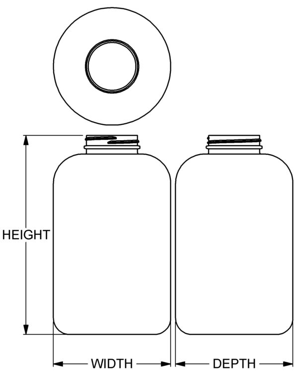 1500 cc Classic Series Wide-Mouth Round