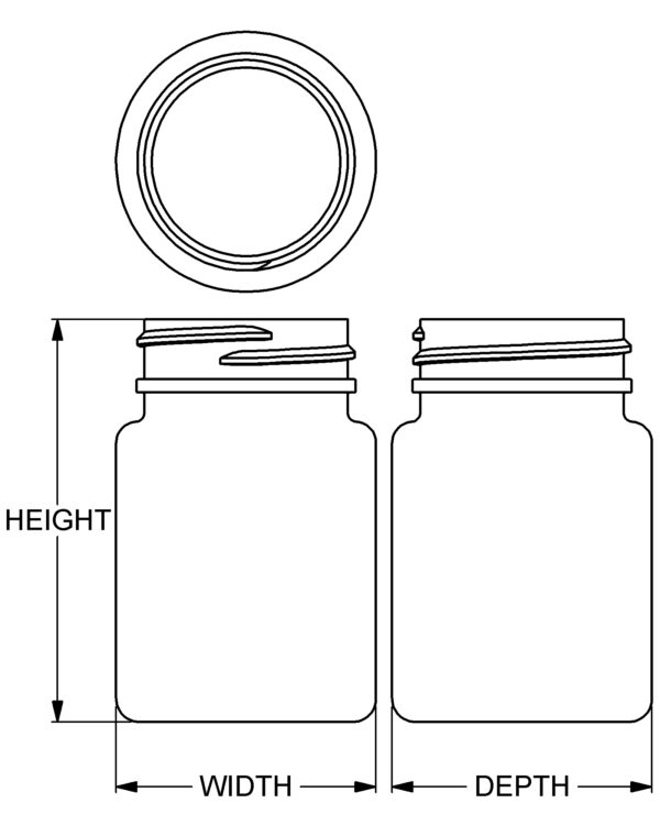 70 cc Contemporary Series Wide-Mouth Round