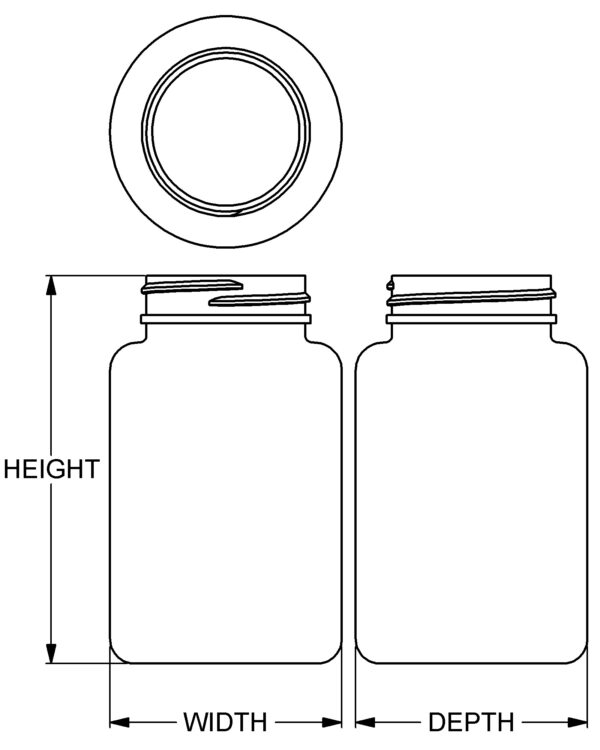 200 cc Classic Series Wide-Mouth Round