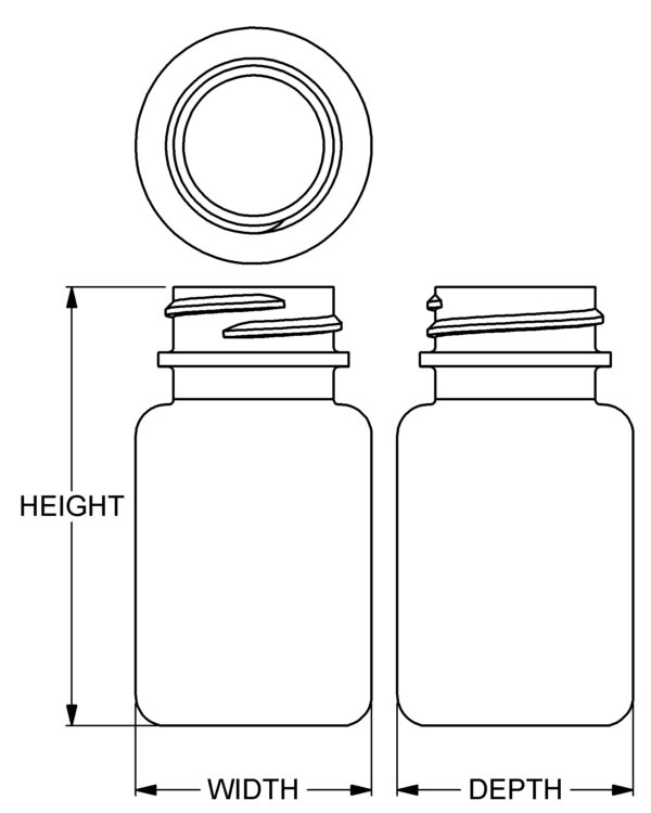 40 cc Contemporary Series Wide-Mouth Round