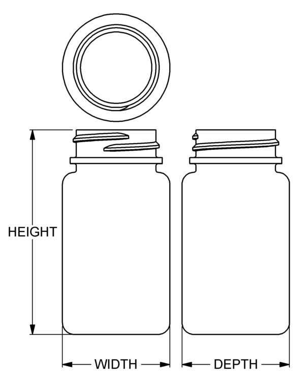 60 cc Contemporary Series Wide-Mouth Round