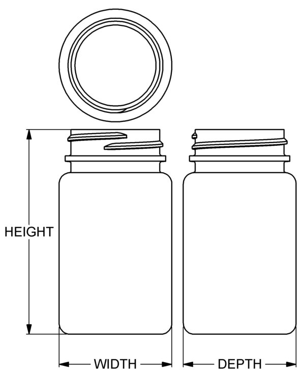 75 cc Contemporary Series Wide-Mouth Round