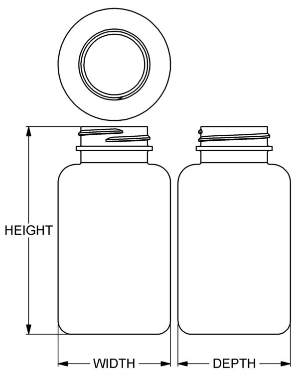 200 cc Classic Series Wide-Mouth Round