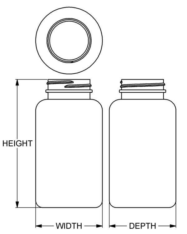 300 cc Classic Series Wide-Mouth Round