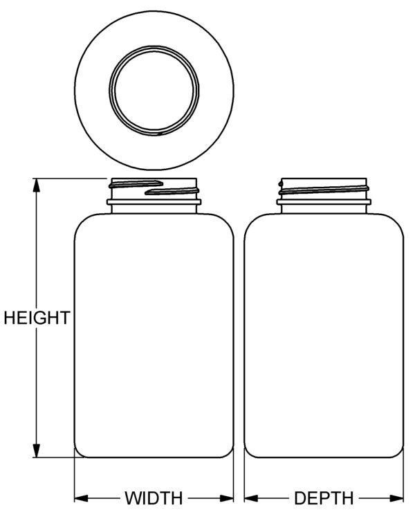 500 cc Classic Series Wide-Mouth Round