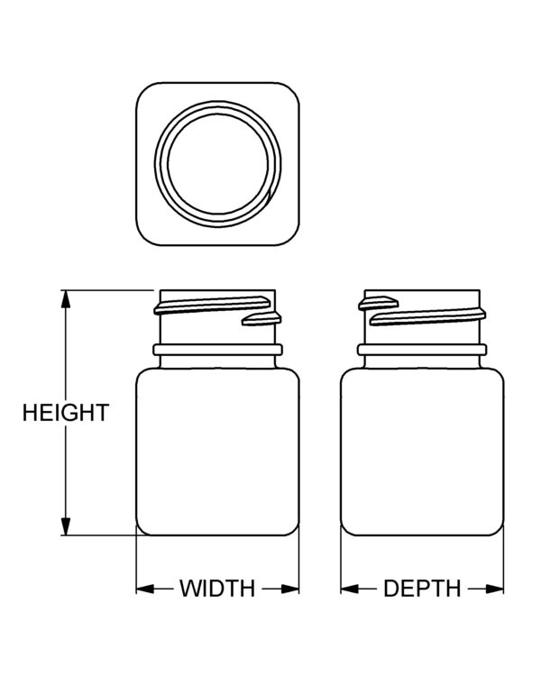 30 cc Wide-Mouth Square