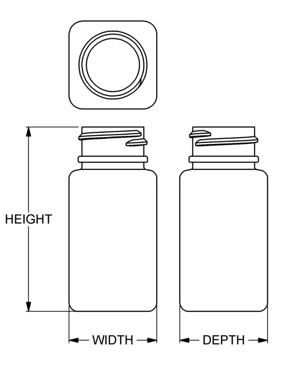 45 cc Wide-Mouth Square