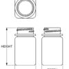 60 cc Wide-Mouth Square