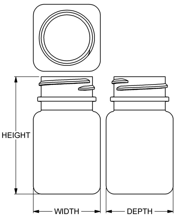 60 cc Wide-Mouth Square