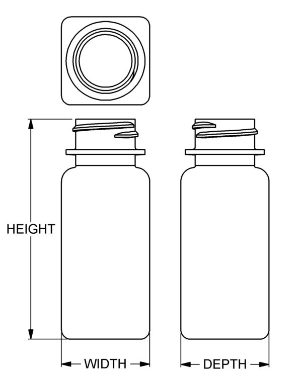 80 cc Wide-Mouth Square