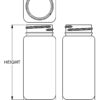 150 cc Wide-Mouth Square