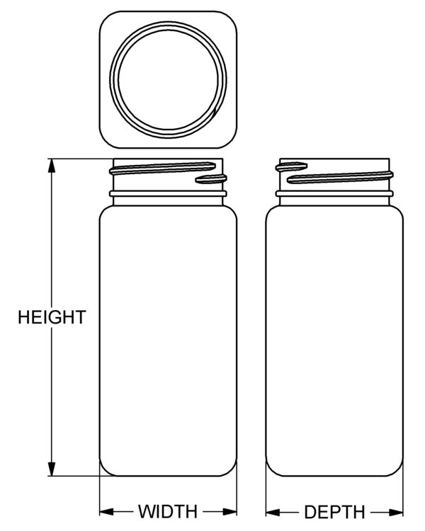 150 cc Wide-Mouth Square