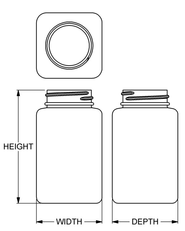 175 cc Wide-Mouth Square