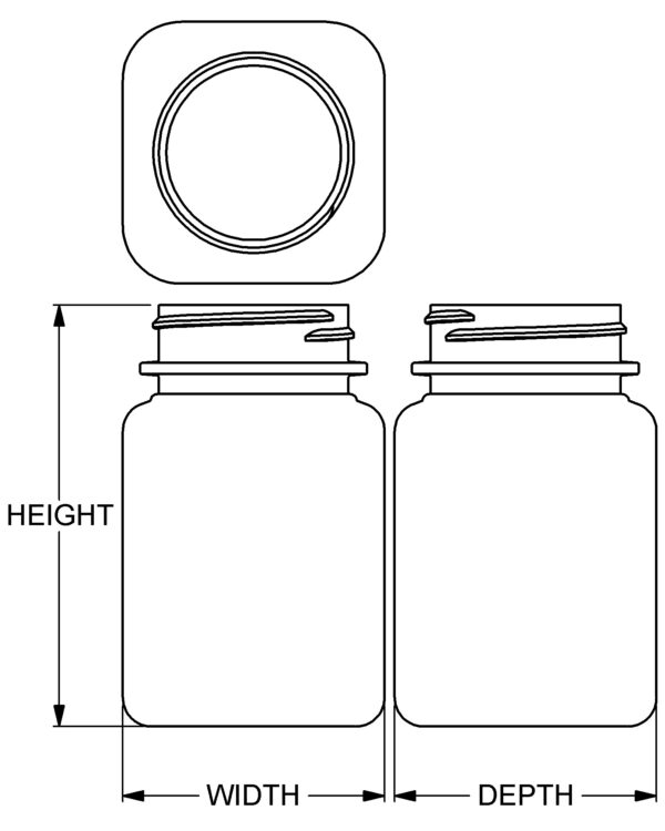 200 cc Wide-Mouth Square