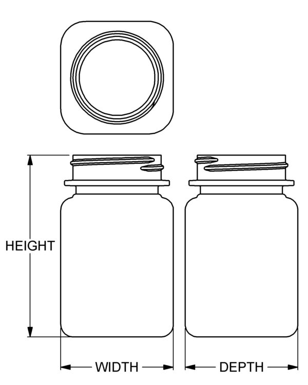 200 cc Wide-Mouth Square