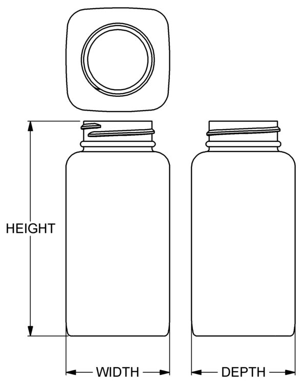 215 cc Wide-Mouth Square