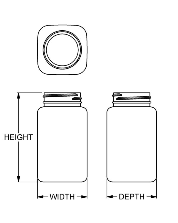 230 cc Wide-Mouth Square