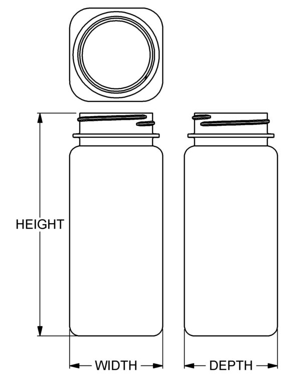 325 cc Wide-Mouth Square