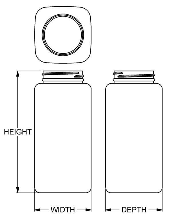 625 cc Wide-Mouth Square