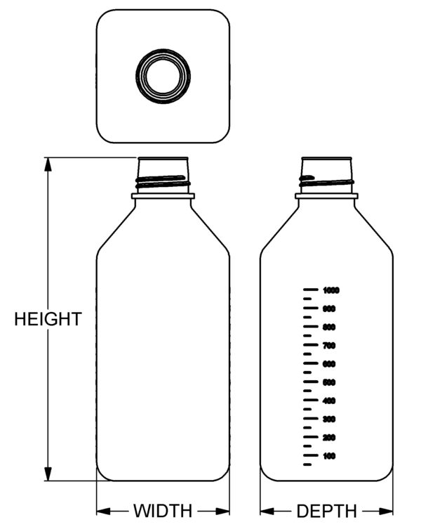 1000 ml Media Square