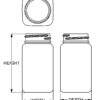 120 cc Wide-Mouth Square