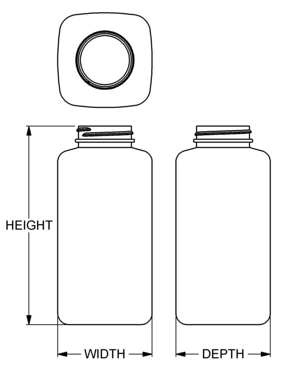 625 cc Wide-Mouth Square