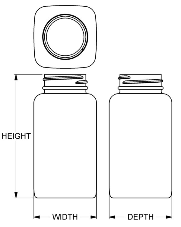 190 cc Wide-Mouth Square