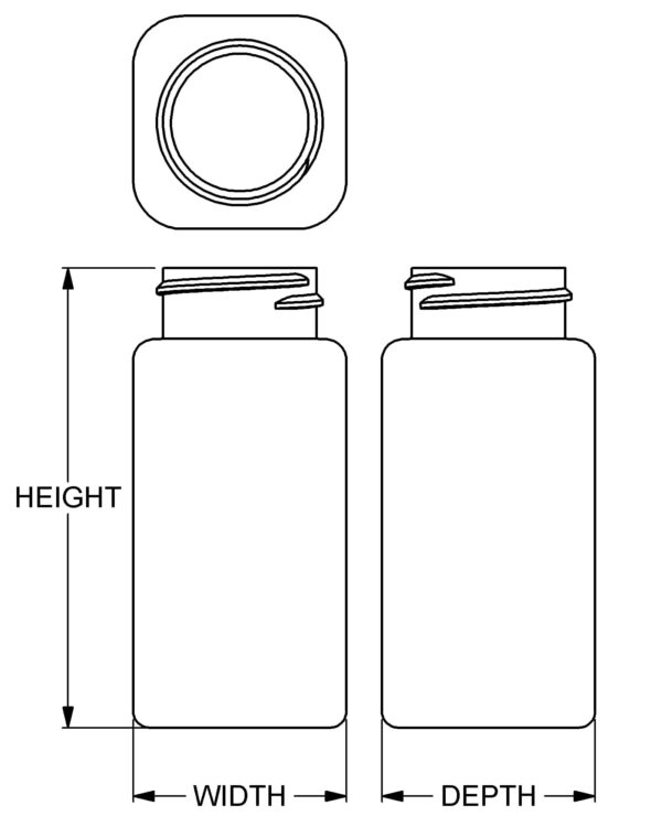 110 cc Wide-Mouth Square