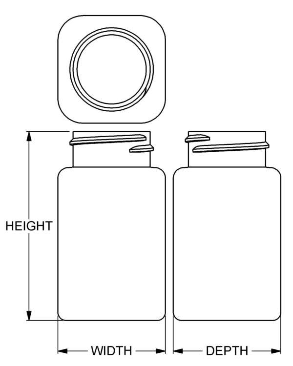 75 cc Wide-Mouth Square